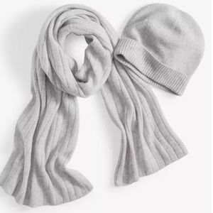 NEW Women's Charter Club Bright Iced Heather Grey Cuffed Beanie NWT